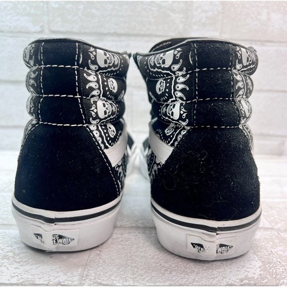 Vans sk8 Hi Skulls Sneaker 508731 Mens 7.5 Black White - Picture 6 of 9